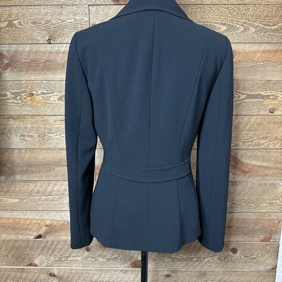 Ann Taylor Seasonless Blazer Jacket Black Notched Long Sleeve Size 4 - Picture 3 of 7